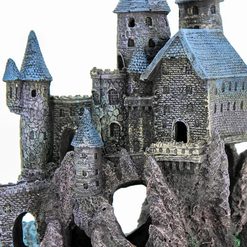 Miniatura 5 de Penn-Plax Deco-Replicas Age-of-Magic Wizard's Castle Part B - Decoración para acuario – Resina duradera pintada a mano con agujeros de natación