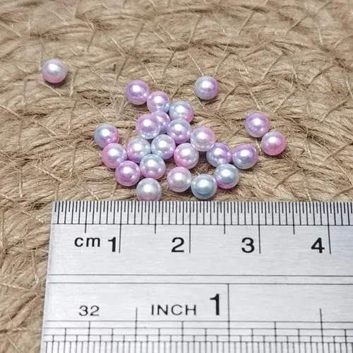 Miniatura 3 de Chenkou Craft 4500 cuentas redondas surtidas de 0.15 pulgadas (0.157 in) en 15 colores degradados sin agujero, cuentas redondas para álbumes
