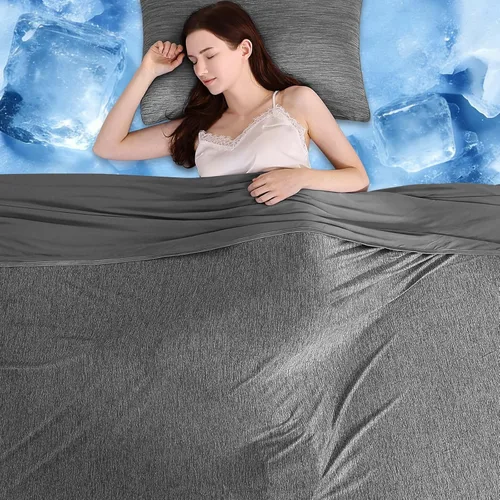Miniatura 17 de Manta refrescante que te mantiene fresca en el verano caluroso, manta de tamaño individual o bebé de 51 x 67 pulgadas para adultos, niños y bebés