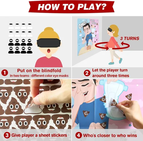 Miniatura 5 de PARTYLOUD Pin The Sticker en el pañal, juegos de baby shower, divertidos juegos de baby shower, actividades temáticas de pañales, juegos de fiesta