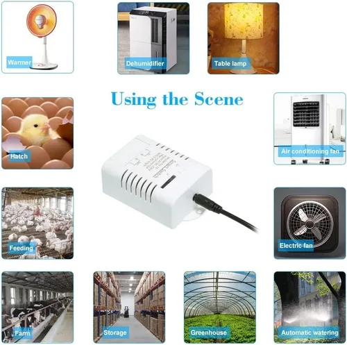 Miniatura 5 de eWeLink - Interruptor inteligente de 16 A con monitoreo de temperatura y humedad, controlador de termostato WiFi compatible con Alexa Google Home