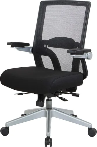 Miniatura 9 de Space Seating Serie 867 Silla de gerente ajustable con respaldo de malla transpirable, soporte lumbar y brazos abatibles acolchados, asiento de tela