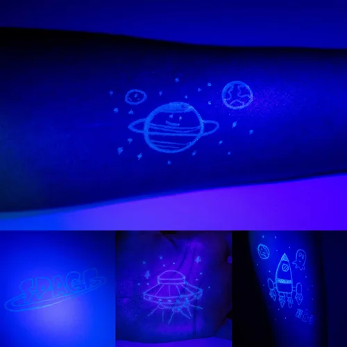 Miniatura 3 de BONNYCO Paquete de 32 bolígrafos y cuadernos de tinta invisible. Recuerdos de fiesta con temática espacial para niños, bolsas de regalo, piñata