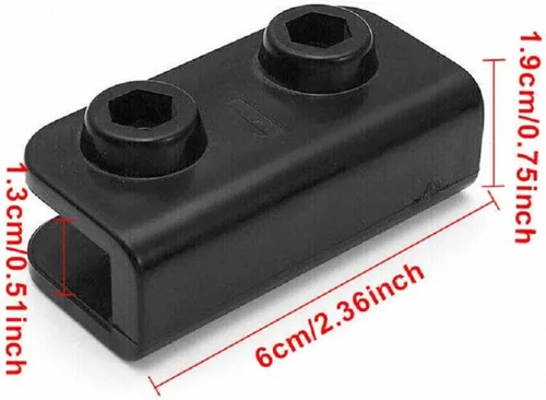 Miniatura 2 de 4 unids 2 vías pop-up gazebo reemplazo conector piezas de repuesto rectangular soporte conjunto negro