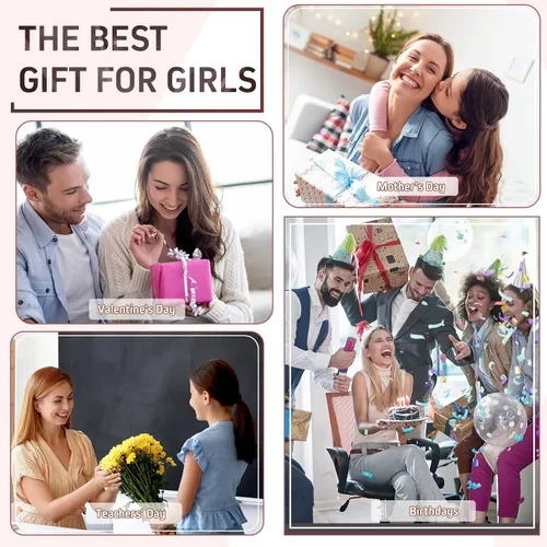 Miniatura 7 de Regalos para esposa, despedida de soltera, regalos de compromiso, organizador de joyas, joyero, artículos esenciales de viaje para mujeres y niñas