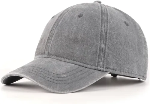 Miniatura 20 de Gorra de béisbol de mezclilla lavada de gran tamaño XXL, gorra deportiva de perfil bajo para cabezas grandes de 23.5 a 25.5 pulgadas, sombrero