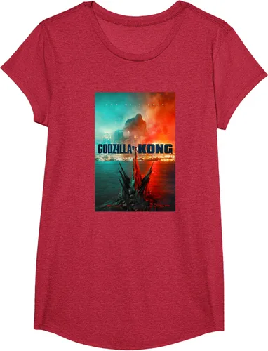Miniatura 44 de Godzilla vs Kong - Camiseta oficial con póster, Negro