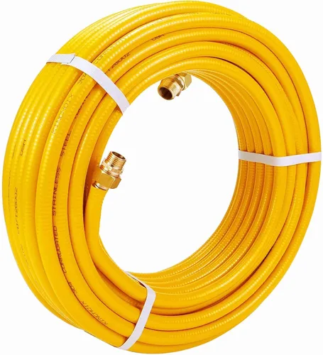 Miniatura 8 de CSST Tubería de Acero Inoxidable Corrugado de 70 Pies 3/4" Línea Flexible de Tubería de Gas Natural Kit de Conversión de Propano Manguera
