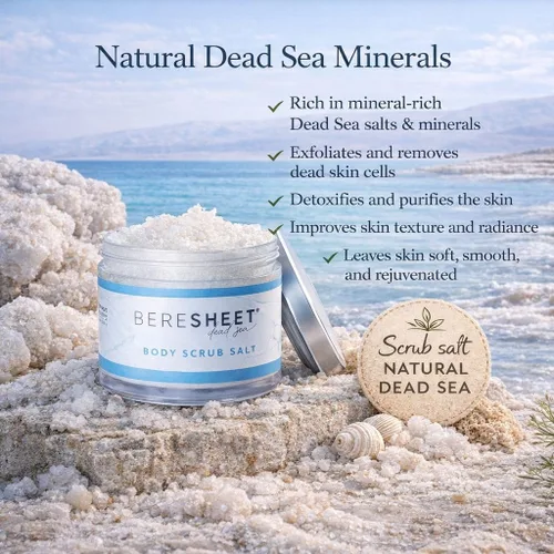 Miniatura 2 de Exfoliante corporal de sal – Exfoliante natural e hidratante con minerales del Mar Muerto y aceites naturales – Exfoliante de limpieza profunda