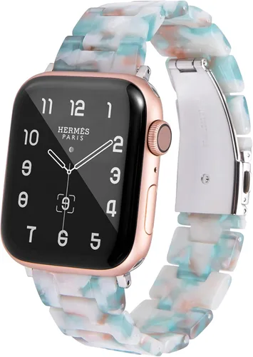 Miniatura 24 de HOPO Compatible With Apple Watch Band Thin Lightweight Resin Strap Bracelet Fashion Wristband Replacement For iWatch Bands Series Ultra 11 10 9 8 7