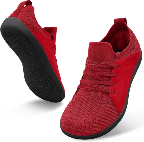 relxfeet Zapatos minimalistas para hombre, zapatos de entrenamiento cruzado con puntera ancha, suela cero caída, tenis para correr