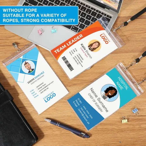 Miniatura 3 de Patelai 50 fundas protectoras de plástico de 4 x 7 pulgadas, fundas protectoras de vinilo transparente para tarjetas de credencial, fundas