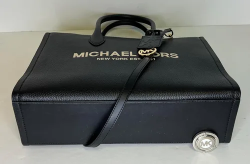 Miniatura 9 de Michael Kors Mirella MD EW Logo Tote Bag incluido con gran cartera Continental y gancho para bolso