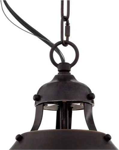 Miniatura 6 de Franklin Iron Works Essex - Lámpara colgante colgante de bronce teñido de 16 pulgadas de ancho, pantalla de cúpula rústica industrial para comedor