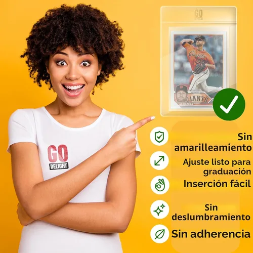 Miniatura 6 de Tarjeteros semirrígidos para PSA, SGC, BGS, CSG – 100 paquetes – Fundas para tarjetas de béisbol – 50 tarjeteros para tarjetas intercambiables + 50