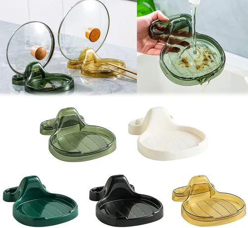 Miniatura 11 de Espátula de cocina multifunción, soporte para espátula de cocina multifuncional, soporte para cucharas con soporte para tapa, espátula de cocina