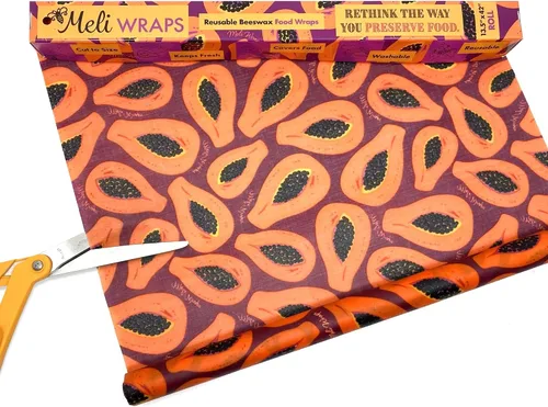 Miniatura 11 de Meli Wraps - Rollo de cera de abeja reutilizable, envolturas de cera de abejas sin residuos para cubrir alimentos, rollo de cocina