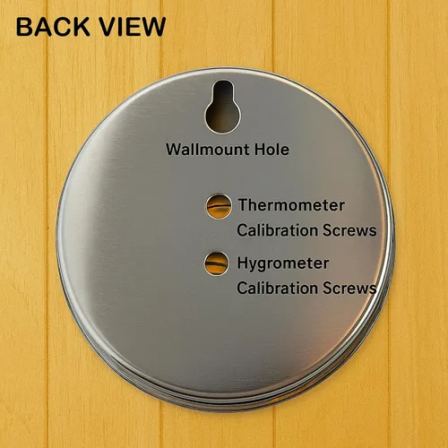Miniatura 3 de Combo de termómetro e higrómetro para sauna – Medidor preciso de temperatura y humedad para salas de sauna, Rango de temperatura 70-250°F, Rango