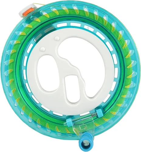 Miniatura 7 de Simxkai Carrete de cuerda de cometa, carrete de cuerda, enrollador de línea, viene con cerradura, 8 pulgadas con línea resistente (azul)