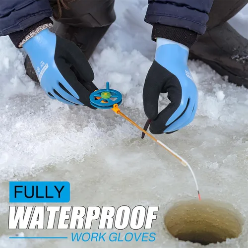 Miniatura 2 de HANDLANDY Waterproof Work Gloves for Cold Weather, Insulated Winter Work Gloves with Grip for Men Women - 2 Pair