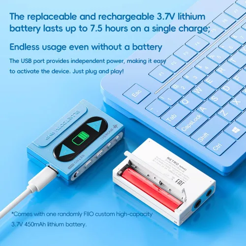 Miniatura 8 de FiiO/Snowsky Retro Nano Bluetooth USB DAC AMP con LDAC, aptX Adaptive, aptX LL (salida desequilibrada de 3.5mm y salida equilibrada de 4.4mm)
