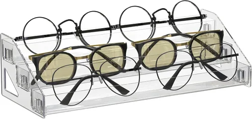 Organizador de gafas de sol - Exhibidor transparente para gafas - Almacenamiento para gafas - Soporte para aceites esenciales - Organizador para