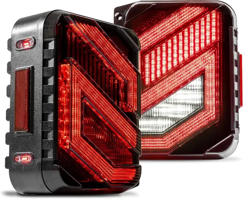 Miniatura 9 de TRUE MODS Luces Traseras LED Compatibles con 2007-2018 Jeep Wrangler JK JKU [DOT] [Fumado Oscuro] [Señal de Giro y Marcha Atrás] Z