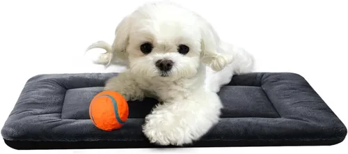 Miniatura 32 de Camas para Perros Almohadilla para Jaula para Perros Medianos/Grandes que se Ajusta a Jaulas de Perros, Almohadilla de Perrera Lavable y Gris
