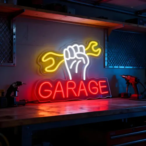 Miniatura 11 de Letrero de neón de auto de carreras para decoración de pared, letras iluminadas LED, letrero LED de auto de carreras, regalos para fiestas