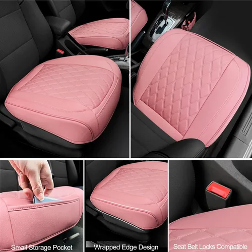 Miniatura 4 de 1 paquete de funda de cuero para asiento delantero de coche, funda inferior de asiento de coche, protectores de asiento de conductor antideslizantes