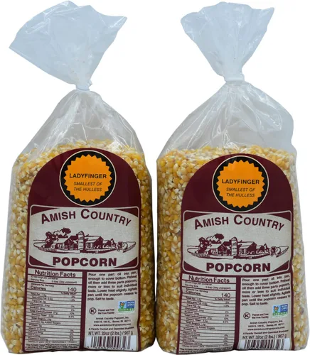 Miniatura 11 de Amish Country Popcorn Bolsa de 1 libra Granos de palomitas de maíz Ladyfinger A la antigua, sin OGM y sin gluten