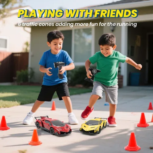 Miniatura 6 de QUN XING Auto a Control Remoto 1:24 con Licencia Oficial Lambo Veneno RC Carro de Drift con Luces LED 2.4GHz 4WD 15KM/H Control de Velocidad Rápida