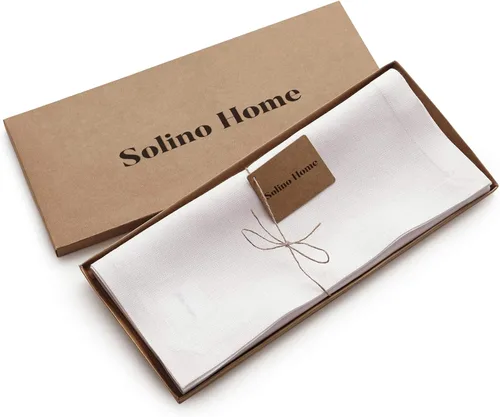 Miniatura 5 de Solino Home Camino de mesa de lino blanco de 36 pulgadas, 100% lino puro, camino de mesa pequeño de 14 x 36 pulgadas, ideal para tocador y mesas 01