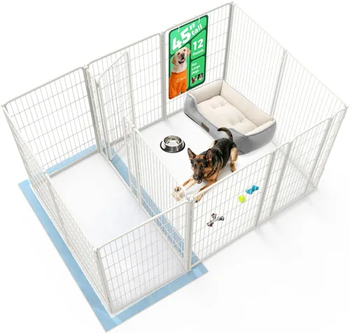 Miniatura 77 de FXW Homeplus Unleashed Corralito para Perros de Interior - Juego Sin Estrés y Seguro, Resistente de 24 Pulgadas 4 Paneles Corral para Cachorros