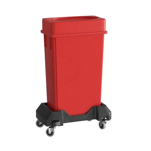 Miniatura 23 de Bote de basura Slim Jim negro de 23 galones con carrito