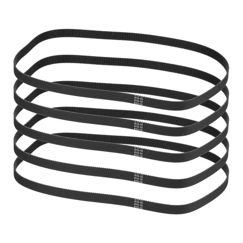 Miniatura 56 de MECCANIXITY 3.780 in GT-2 correa dentada, 5pcs 0.354 in ancho 0.079 in paso impresión 3D GT-2 correa dentada caucho de bucle cerrado, negro