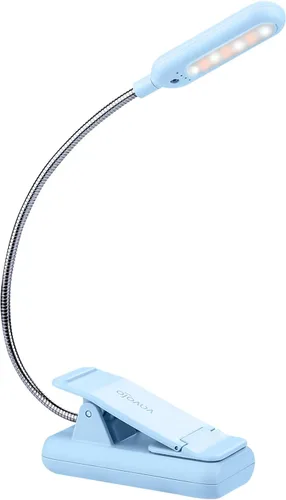 VAVOFO - Luz de lectura recargable para libros para leer en la cama para niños, 7 luces LED de lectura con 9 niveles de luz blanca cálida y fría del