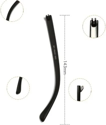 Miniatura 4 de Brazo de repuesto para gafas, 1 par de lentes de plástico para lentes de sol, color estampado de leopardo