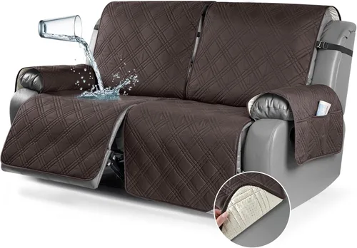 Miniatura 17 de TAOCOCO Fundas para Sillón de Dos Plazas Reclinable 100% Impermeables, Fundas Divididas para Loveseat Reclinable, Funda Antideslizante para Sofá