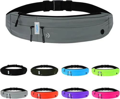 Miniatura 10 de WATERFLY Riñonera para correr con cinturón de carrera: Corredor Maratón Jogging Riñonera Deportiva Ejercicio Ejercicio Fitness Soporte para Teléfono