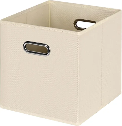 Miniatura 44 de Cubos de Almacenamiento Plegables Negros, Cajas de Almacenamiento de Tela, Organizadores de Cubos con Asas Duales para Organizador del Hogar, Juego