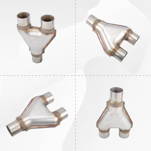 Miniatura 3 de Tubo en Y de acero inoxidable T409 de 3 pulgadas de diámetro interior individual a 2 pulgadas de diámetro interior dual, conector adaptador