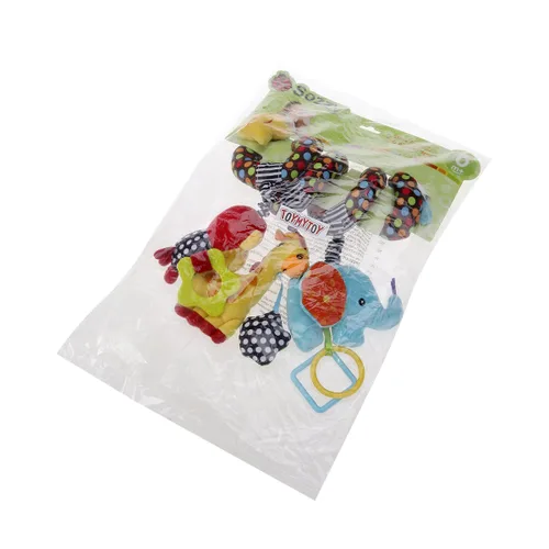 Miniatura 7 de TOYMYTOY Juguete de asiento de coche en espiral para bebé, mono de peluche, elefante, cuna, sonajeros, actividad sensorial, juguete de viaje