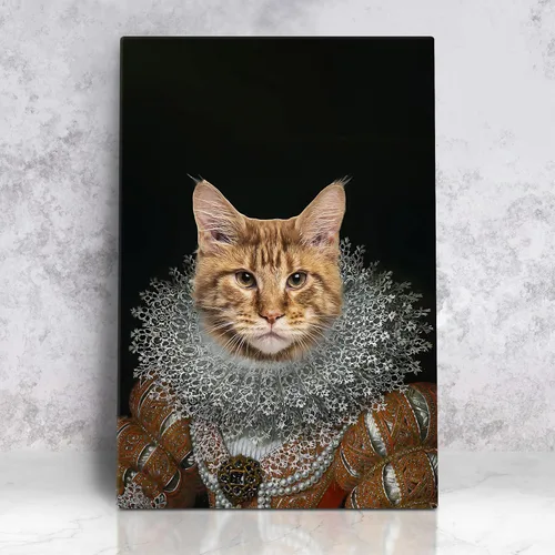 Miniatura 16 de Pintura personalizada para retratos de mascotas de perros y gatos, estilo renacentista sobre lienzo, retrato real de mascotas a partir de la foto