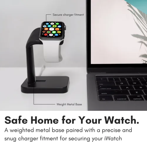 Miniatura 4 de Macally Soporte de cargador para Apple Watch Series Ultra, 9, 8, 7, 6, 5, 4, 3, 2, 1, SE