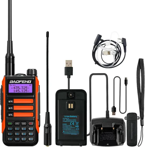 Miniatura 29 de BAOFENG Walkie Talkie UV-16R USB-C 10W con cable de programación Radio bidireccional impermeable de largo alcance de doble banda Radio portátil