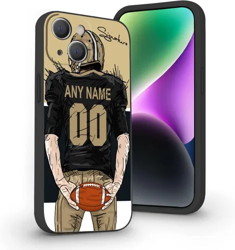 Miniatura 12 de Funda de fútbol personalizada con nombre y número para iPhone17 Air 16 15 Pro Max 14 13 Mini 12 11 Xs Max Xr SE3 8 7 6 Plus, silicona líquida