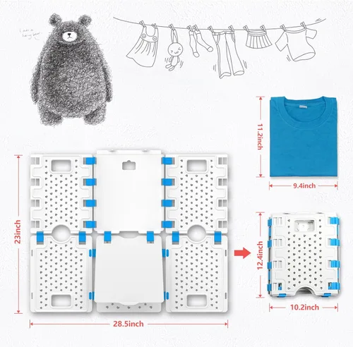 Miniatura 4 de BoxLegend V4 - Tabla plegable para camisas, carpeta de camisa ampliada y ampliada, plegable, herramienta de lavandería para adultos, carpeta