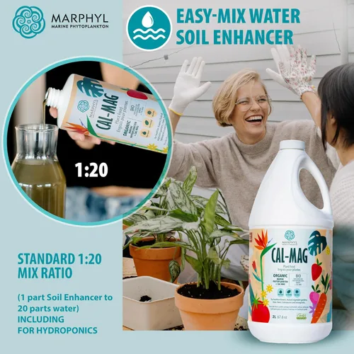 Miniatura 7 de MARPHYL Fertilizante líquido orgánico CALMAG, calcio + magnesio, corrige las deficiencias comunes de las plantas, para jardín, flores, verduras