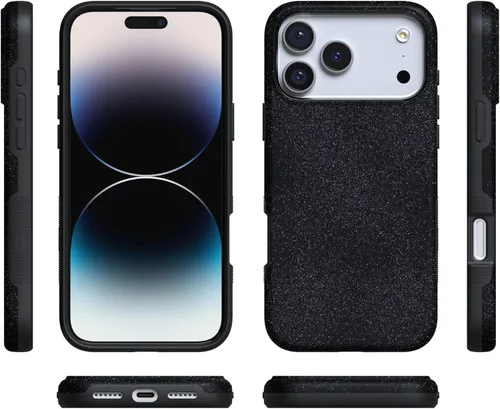 Miniatura 7 de Casely Funda para iPhone 17 Pro Max Ónix de medianoche Negro brillante Compatible con MagSafe Diseño protector audaz Ónix de medianoche